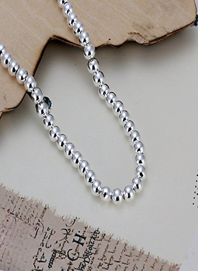 Cutesmile Fashion Jewelry 925 Sterling Silver 4mm Lucky Round Beads Bracelet for Women - Image 3