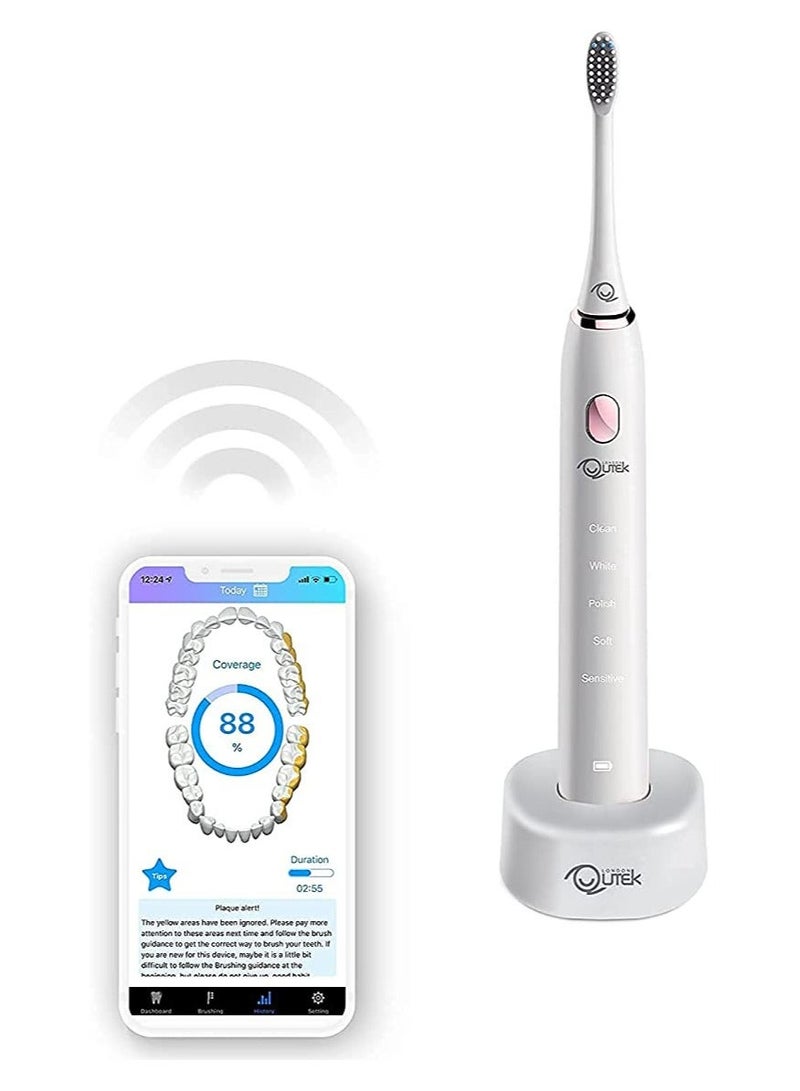 Qutek FreshBlend Portable Blender – 500ml Personal Blender with 6 Stainless Steel Blades, Type-C USB Rechargeable, Food-Grade ABS – Smoothie Maker for Shakes, Juices & Protein Drinks & DENTiCARE by Qutek Rechargeable Electric Toothbrush – Sonic Power 40,000 VPM, 5 Modes (Clean, White, Sensitive, Polish, Massage), Smart 2-Min Timer, USB Charging, 30-Day Battery, IPX7 Waterproof, Soft DuPont Bristles, Ideal for Plaque Removal, Teeth Whitening & Gum Care – Includes Extra Brush HeadsBundle - Image 3