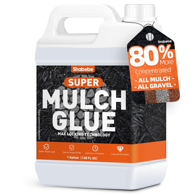 Shabebe Mulch Glue for Landscaping, 1Gallon Rock Glue, Fast-Dry Non-Toxic Weather-Resistant Strong Gravel Binder, Pine Straw Outdoor Strong Pebble Gravel Hold for Garden, Mulch Lock and Pea Gravel Stabilizer - Image 5