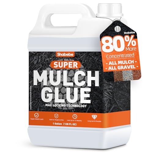 Shabebe Mulch Glue for Landscaping, 1Gallon Rock Glue, Fast-Dry Non-Toxic Weather-Resistant Strong Gravel Binder, Pine Straw Outdoor Strong Pebble Gravel Hold for Garden, Mulch Lock and Pea Gravel Stabilizer - Image 1