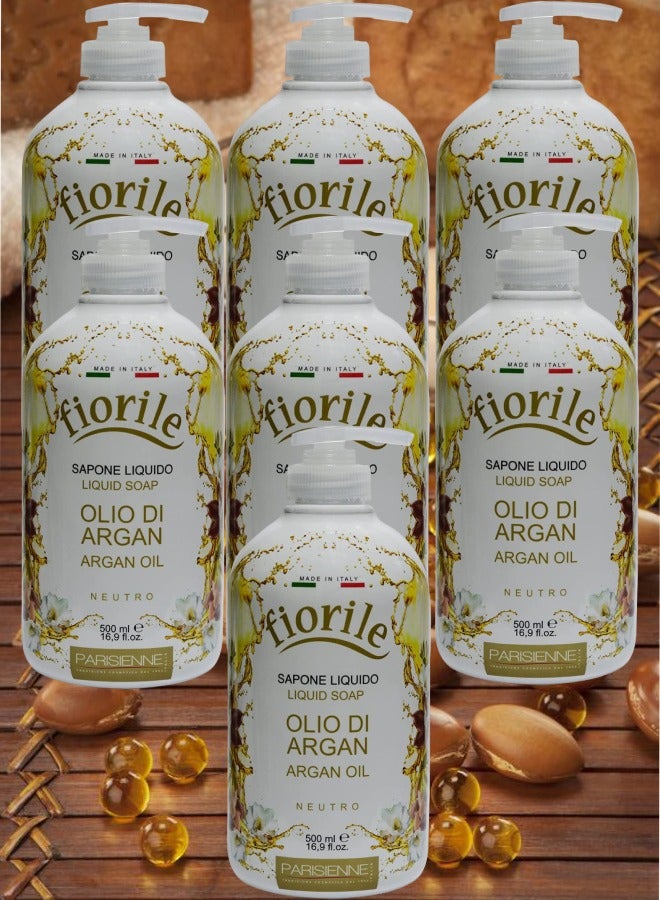 7 Pieces Fiorile Liquid Soap Argan Oil 500ml