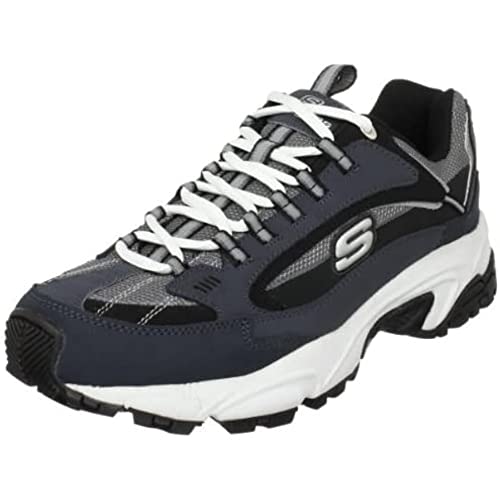 Skechers unisex adult Stamina - Nuovo fashion sneakers, Navy/Black, 12 X-Wide US - Image 1