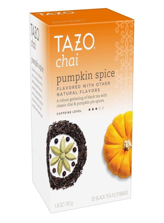 Tazo Chai Pumpkin Spice Tea Bags, Black Tea, 20 ct, Pack of 6 - Image 4
