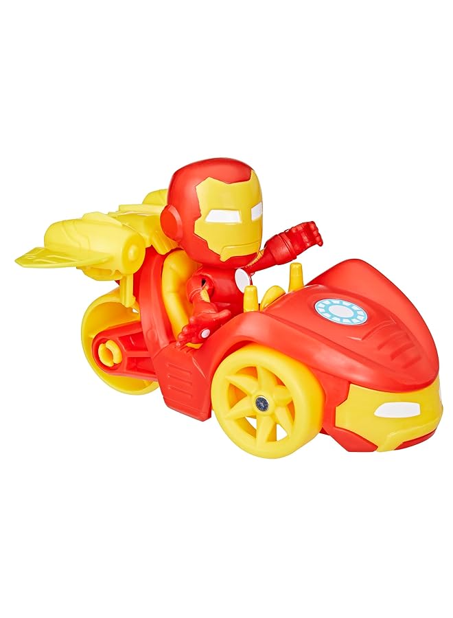 سبايدي اند هيز اميزينج فريندز مجموعة مجسمات أيرون ريسر مع ملحقات السيارة - ألعاب ما قبل المدرسة - ألعاب الأبطال الخارقين - Image 2