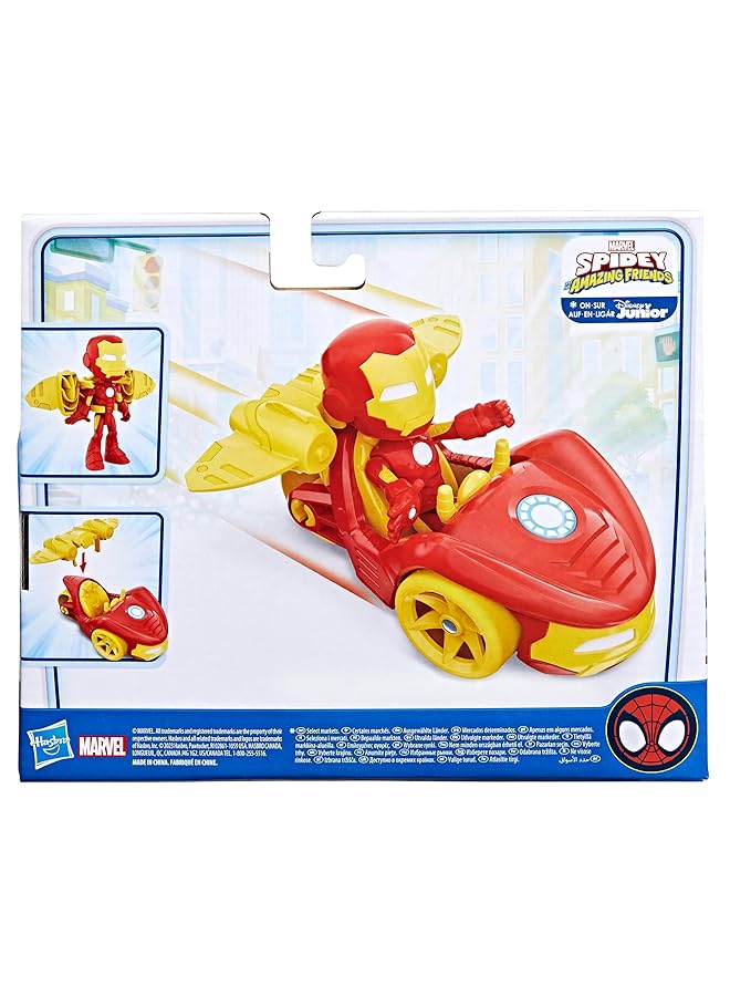 سبايدي اند هيز اميزينج فريندز مجموعة مجسمات أيرون ريسر مع ملحقات السيارة - ألعاب ما قبل المدرسة - ألعاب الأبطال الخارقين - Image 5