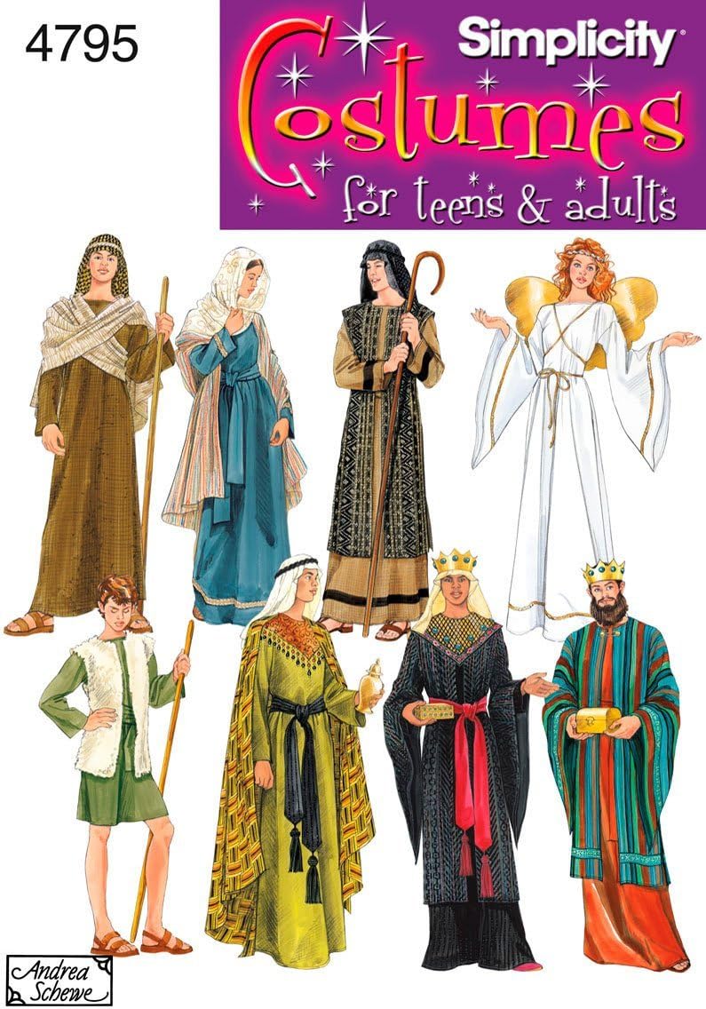 Simplicity 4795 Historical and Biblical Costume for Adults and Teens by Andrea Schewe, Sizes A (XS-XL) - Image 1