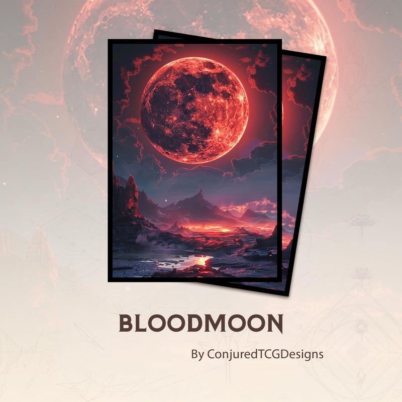 Paramint Bloodmoon MTG Card Sleeves (Smooth) - 104 Count Standard Size TCG Sleeves - Compatible with Magic The Gathering - Double Sleeving - Original Art Design, Premium Protection - Image 2