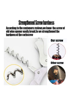 4 Packs Professional Waiter Corkscrew Wine Openers Set Upgraded With Heavy Duty Stainless Steel Hinges Key for Restaurant Waiters Sommelier Bartenders - pzsku/Z519269BD7F415586D6D4Z/45/_/1717031057/67ce4b98-5e30-479e-8d4a-e2392fe91db8