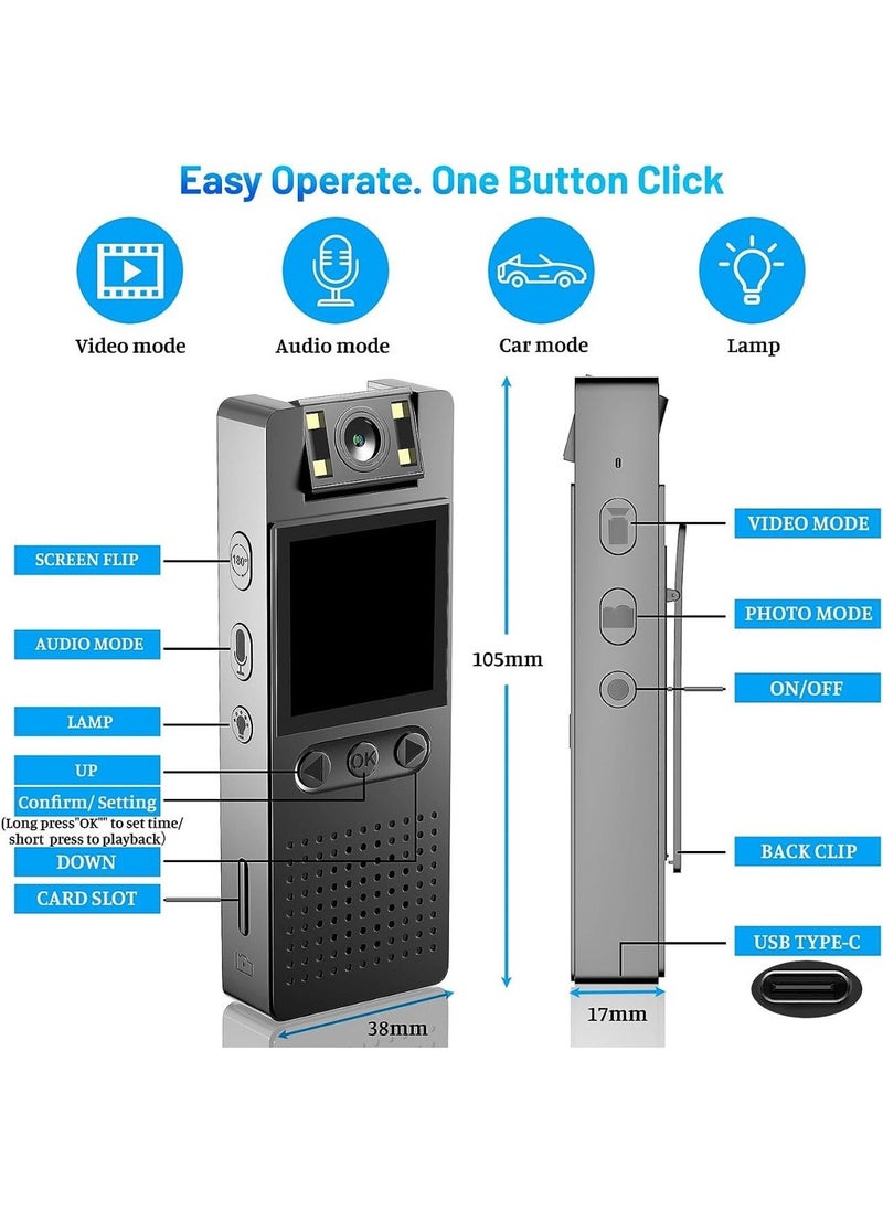 1080P Mini Digital Camera Phone Wifi Hotspot Screen Display Forensics and Law Enforcement Video Voice Recorder secret Portable Spy Camera