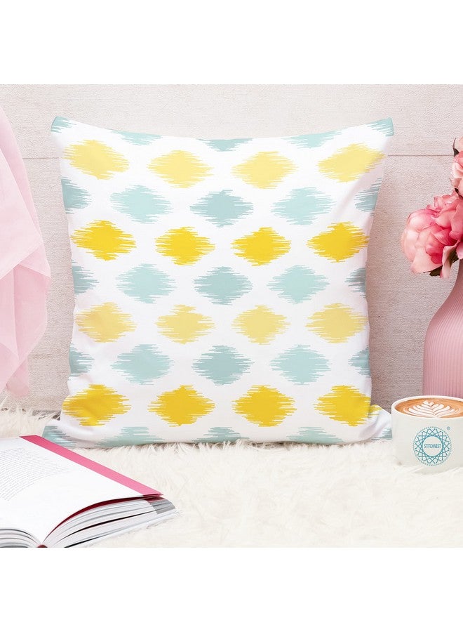 STITCHNEST Poly Cotton 180 TC Cushion Cover, 12 x 12 Inch, Multicolour, 5 Pieces - Image 3