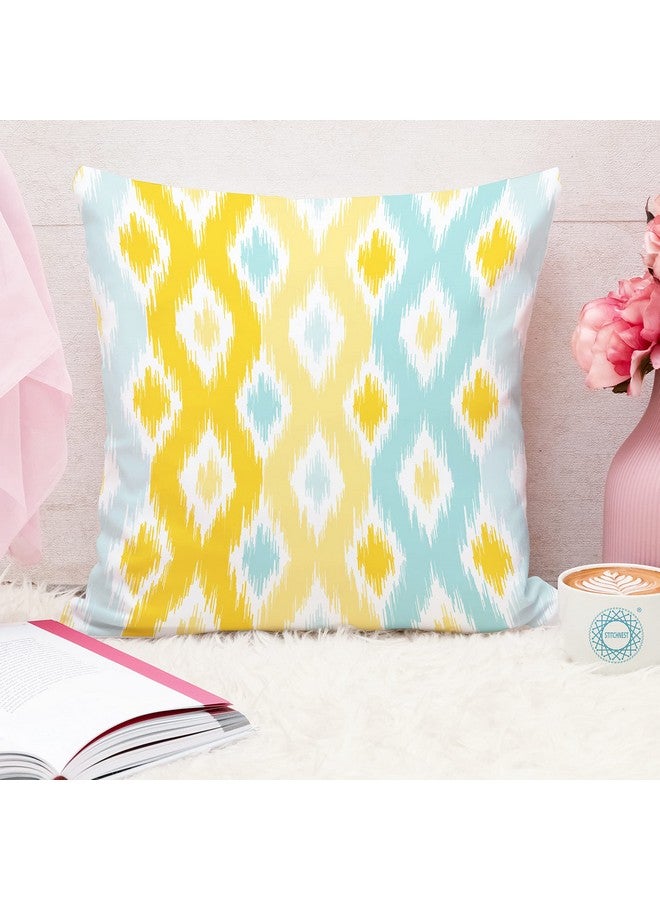 STITCHNEST Poly Cotton 180 TC Cushion Cover, 12 x 12 Inch, Multicolour, 5 Pieces - Image 4