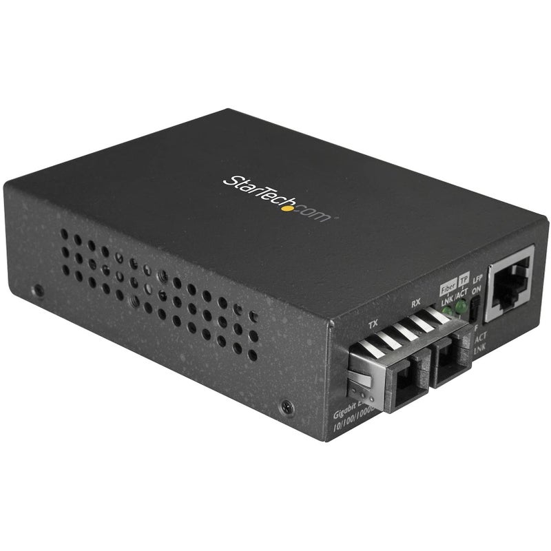 Startech.com StarTech SingleMode SM SC Fiber Media Converter for 101001000 Networks Standalone Gigabit Ethernet to SC Fiber Converter 1310nm 10km TAA - Image 2