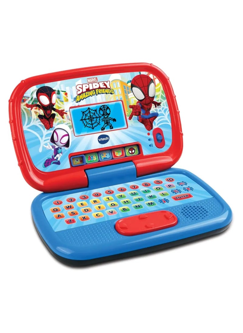 vtech Spidey & His Amazing Friends Spidey Learning Laptop - Multicolour | Enjoy Logic, Memory, And Creative Games With The Vtech® | Suitable For Ages 3 + Up  - Image 1