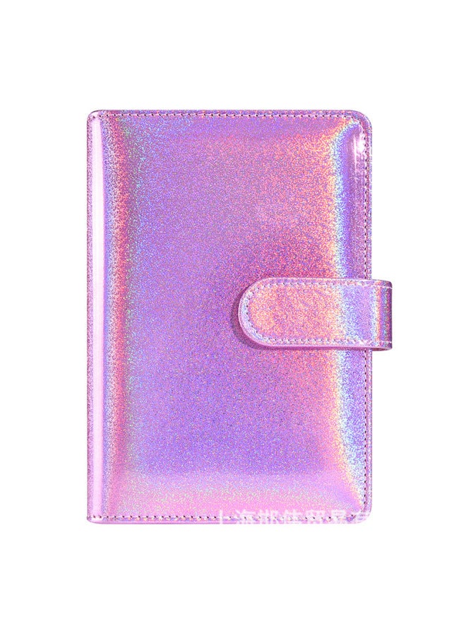 QICAI A6 Colorful Matte Laser Macaron Set Pu Notebook Cash Budget Financial Loose-leaf Book - Image 1