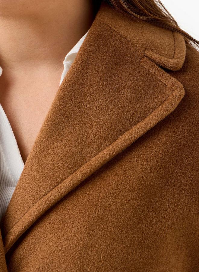  أولا بوبكن معطف طويل من مزيج البوليستر من أولا بوبكن بياقة مشقوقة - Image 4