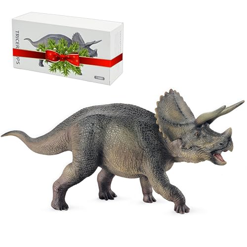 Gemini&Genius GeminiGenius Triceratops Action Figure Toy Triceratops Dinosaur Model Toy Beautiful and Accurate Sculptures of Dino Toy Figure Collection Display Play for Kids Dino Lover - Image 1