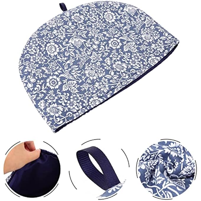 DOITOOL Designs Floral Assorted For Decor Breakfast Insulated Insulation Proof Scald Color Warmer Restaurant Insulated Cozies Keep Warm Party Anti Scald Navy Pot E Covers Printed X - Image 4