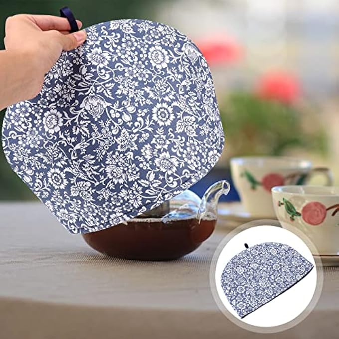 DOITOOL Designs Floral Assorted For Decor Breakfast Insulated Insulation Proof Scald Color Warmer Restaurant Insulated Cozies Keep Warm Party Anti Scald Navy Pot E Covers Printed X - Image 5