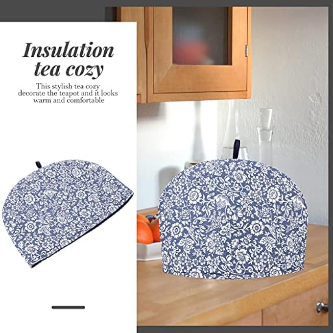 DOITOOL Designs Floral Assorted For Decor Breakfast Insulated Insulation Proof Scald Color Warmer Restaurant Insulated Cozies Keep Warm Party Anti Scald Navy Pot E Covers Printed X - Image 3