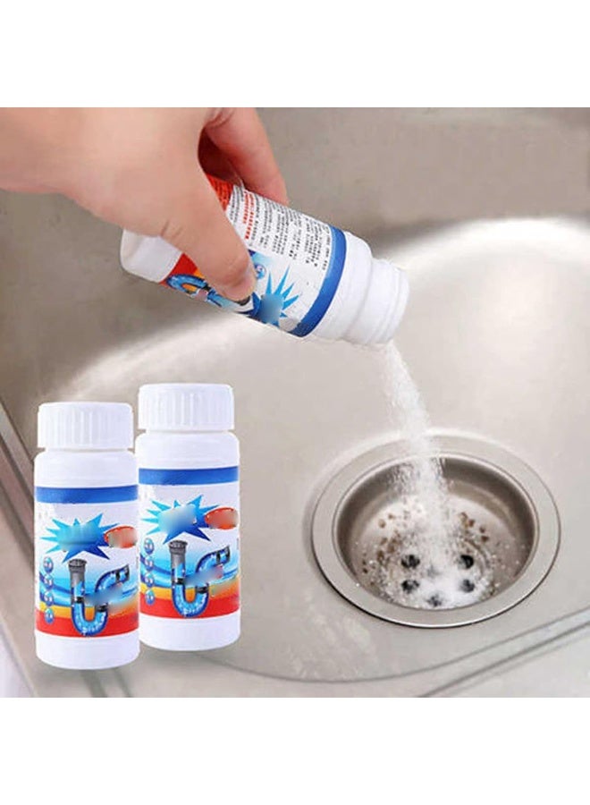 RTLR Pipe Cleaning Powder, Living Oxygen Technology Deep Cleaning Easy To Use 5Pcs Sink Drain Cleaner Efficient Low Temperature Strong Unclogging for Toilet
