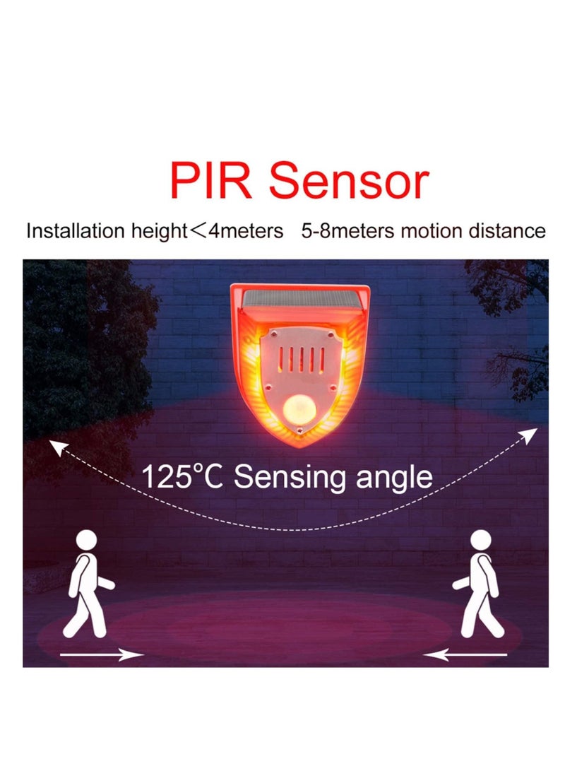 Y&D Solar Security Alarm Lights Outdoor Motion Sensor Detector Siren Sound LED Warning Strobe Flashing Light Keep Animal Away for Home Farm Barn Villa Yard - Image 4