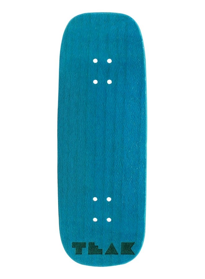 Teak Tuning Prolific Wooden Fingerboard Deck, 33.5mm x 96mm Boxy Shape - Teak Teal - 5 Ply with Custom Color Matching Mid Ply - Includes Prolific Foam Tape - Image 3