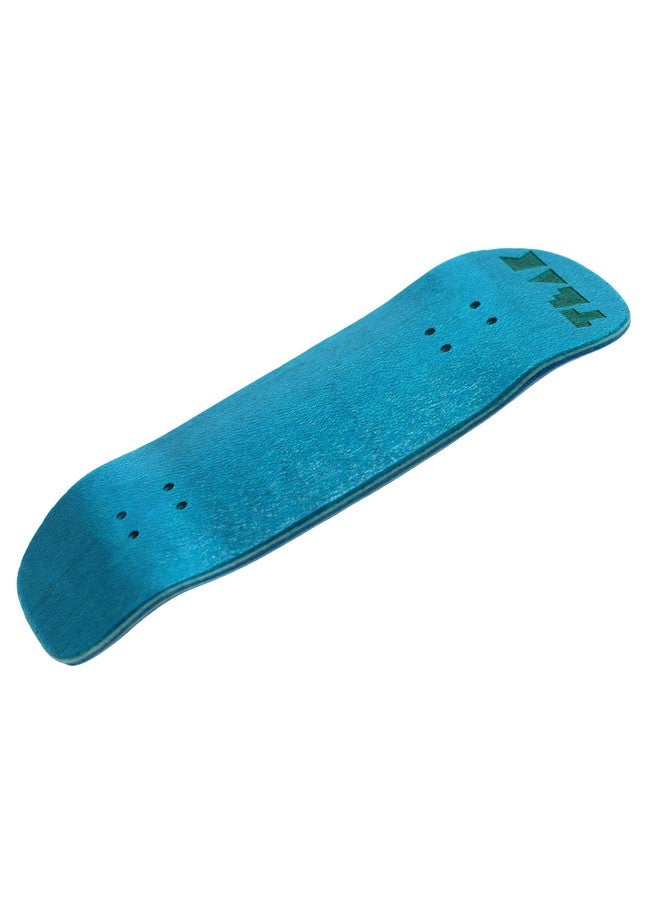 Teak Tuning Prolific Wooden Fingerboard Deck, 33.5mm x 96mm Boxy Shape - Teak Teal - 5 Ply with Custom Color Matching Mid Ply - Includes Prolific Foam Tape - Image 1