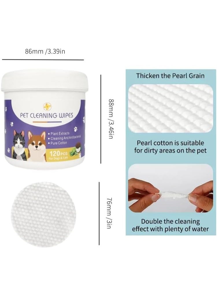 Next Vogue Dog & Cat Cleaning Wipes 120 Pieces – Eye, Ear & Face Wipes for Tear, Mucus & Saliva Stain Removal - Image 3