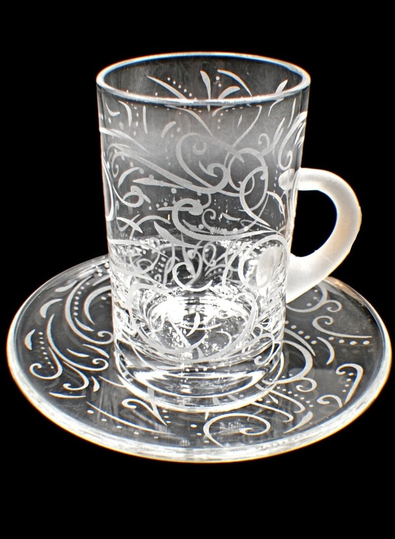 KuduArts Tea cups with saucers set 6 pieces - Image 2