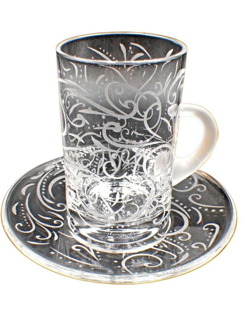 KuduArts Tea cups with saucers set 6 pieces - Image 3