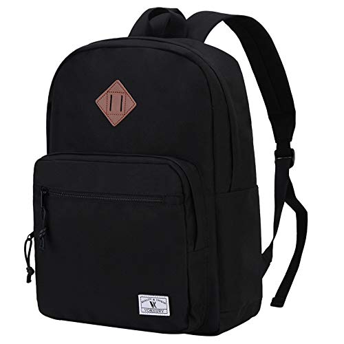 VX VONXURY Lightweight School Backpack for Men Women,Classic Basic Bookbag Simple Kids Black Backpack for College Travel - Image 1