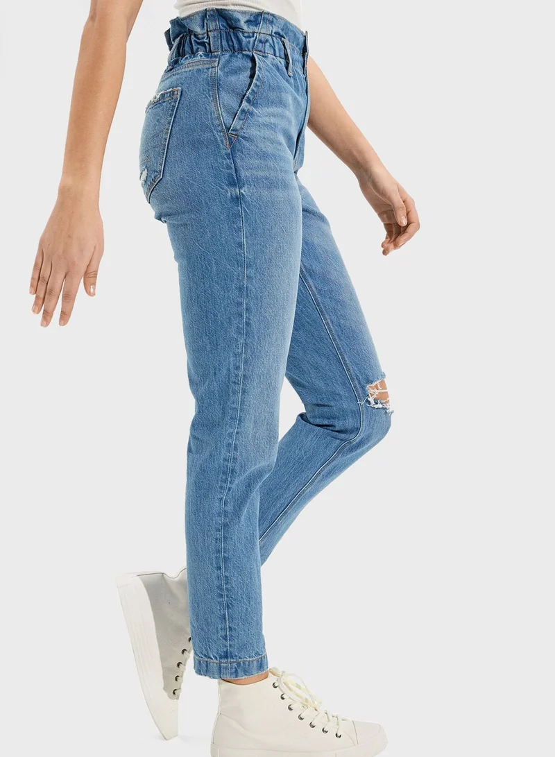 American Eagle Ripped Mom Jeans
