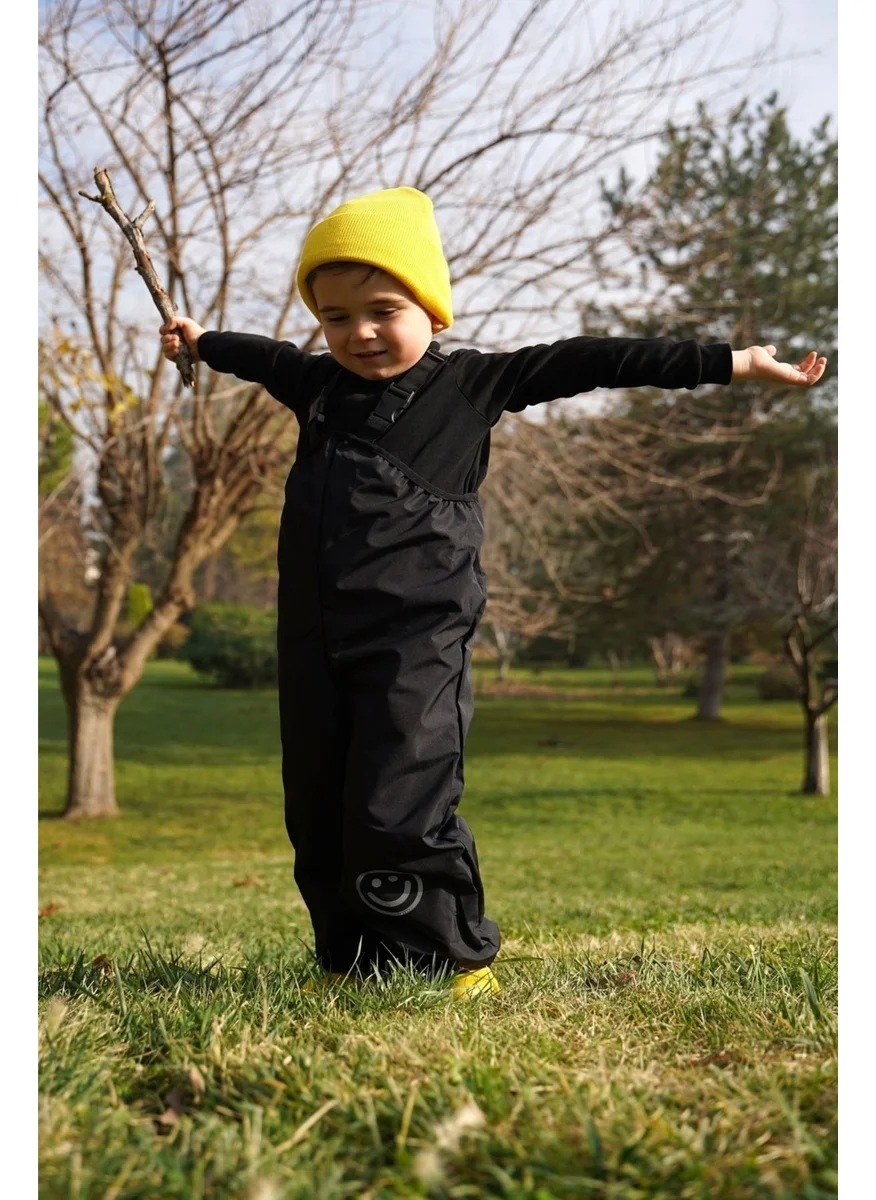 Belkızın Atölyesi Suspender Black Waterproof Overalls