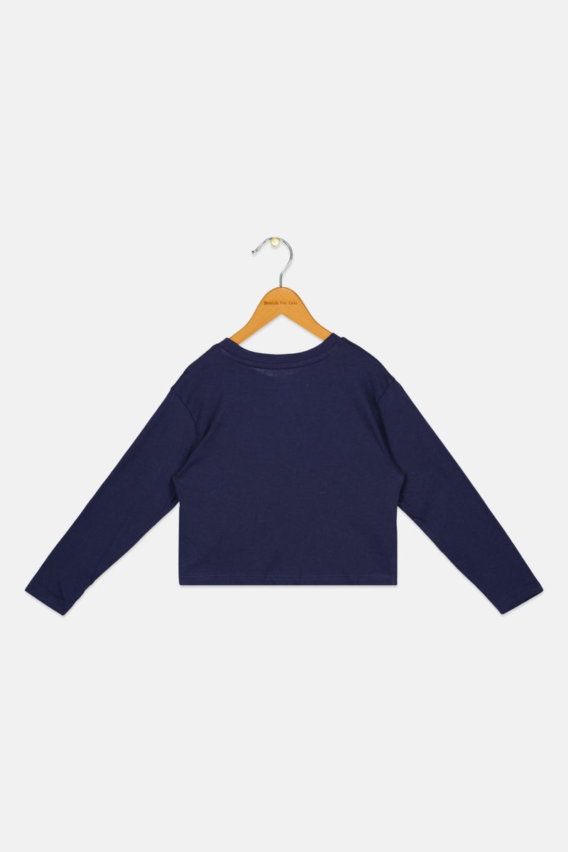 Levi's Toddler Boys Round Neck Long Sleeves Brand Logo T-Shirt, Navy Blue  - Image 2