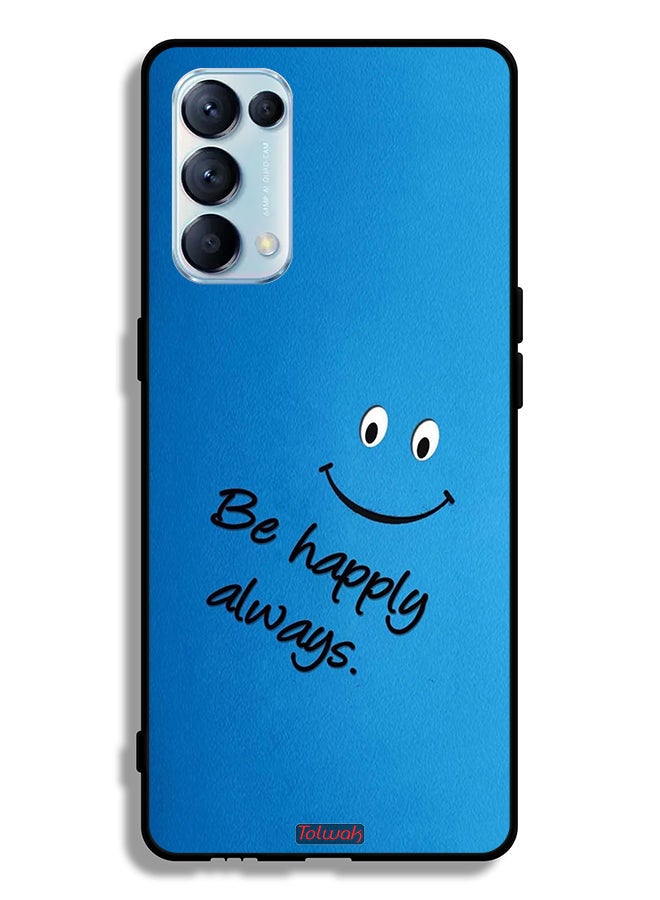 Tolwak Oppo Reno5 Pro 5G Protective Case Cover Be Happy Always - Image 2