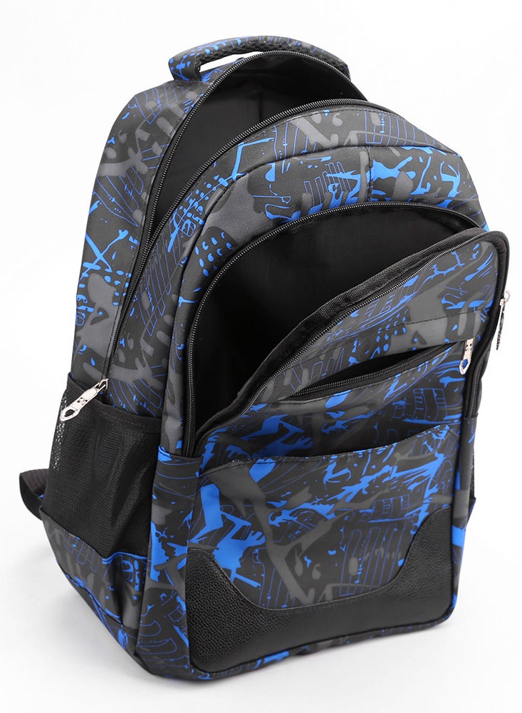 AUTOYSUR 3Pcs School Backpack Set,Large Capacity Book Bag School Bags with Crossbody Bag and Pencil Bag,Lightweight Durable Backbag Casual Daypack Schoolbag for Student Boys Girls Teens（Blue) - Image 3