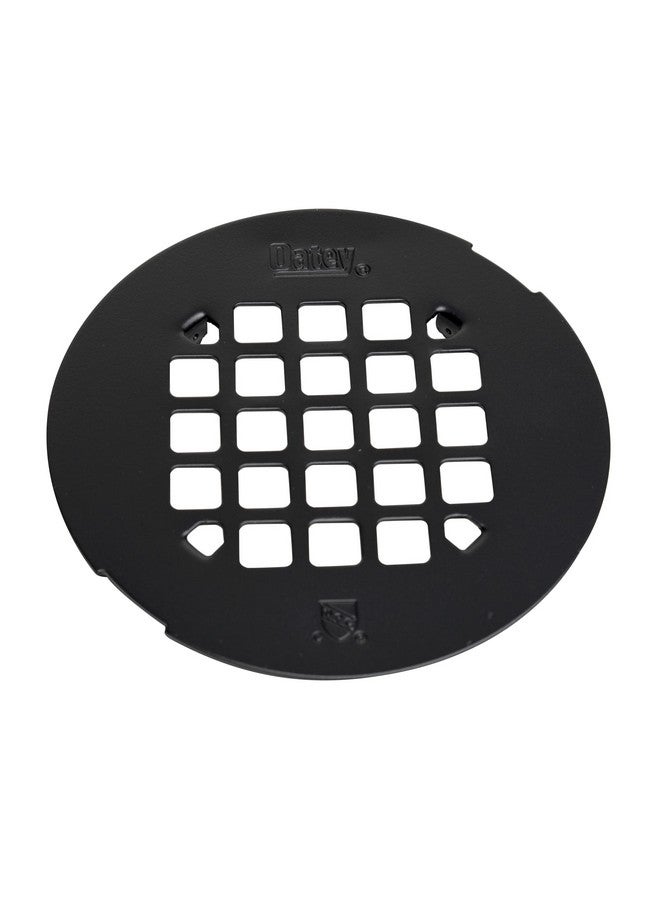 Oatey Universal 4-1/4 in. Round Snap-Tite Shower Strainer, Matte Black - Image 1