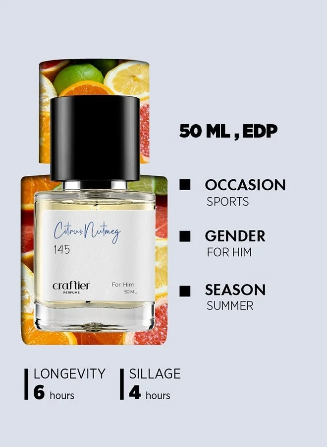 Craftier Perfume Inspired-Homme Sport 2017 CITRUS NUTMEG - Inspired of-HOMME SPORT 2017, Eau De Parfum for Men - 50ml, Long Lasting Citrus Fragrance Upto 8-12 Hrs, Travel Size Men's Perfume for Men | Best Price UAE