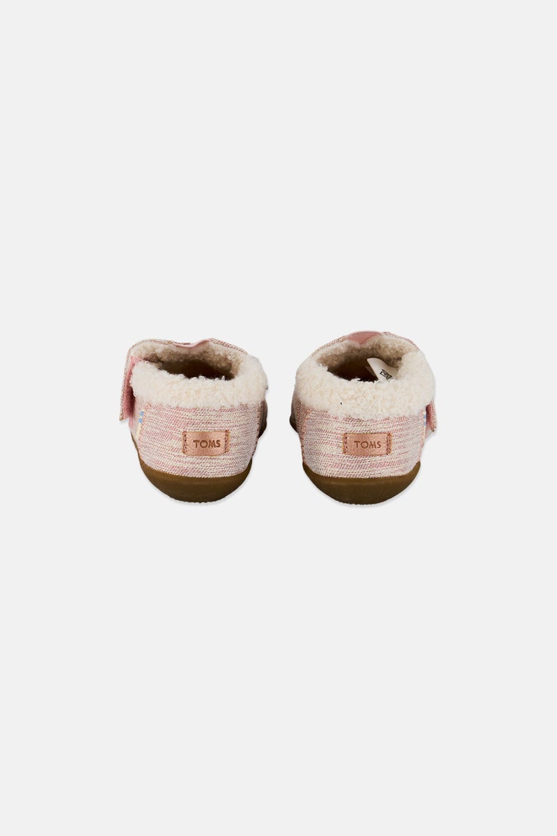 TOMS Toddlers Girl House Cotton Shoes, Twill Glimmer Pink - Image 4