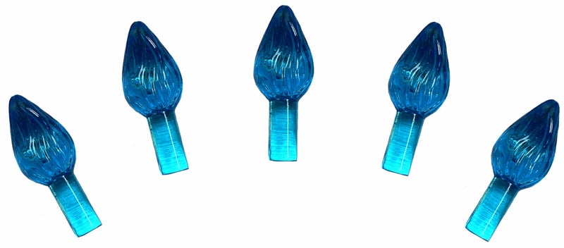 Creative Hobbies Ceramic Christmas Tree Replacement Lights  Medium Twist Light Ornaments 144 Piece Pack Blue