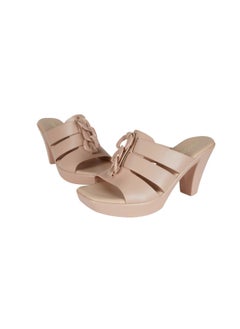 Michelle Morgan Michelle Morgan Ladies Cone Heel Square Toe Sandals 214RJ519 Pink  - Image 2