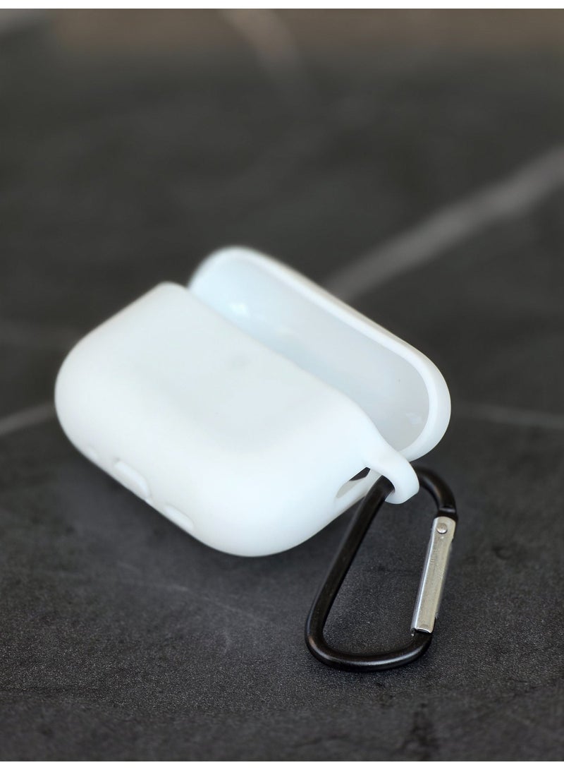 AirPods Pro 3 silicone protective case cover, Front LED Visible (White) - Image 1