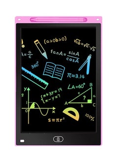Generic 12 Inch Multi-Colour LCD Writing, Drawing Pad, Doodle Scribble Board - Re usable Eraseable - FOR 2 3 4 5 6 + ALL AGES - Gift, Educational Toy, Travel Games, Toddlers BOYS GIRLS Eraseable (PINK)  - Image 2