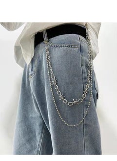 Metal trouser chains, hip hop punk trouser chains, thorns, thorns, versatile waist chains, casual pants chains, waist chains, men and women