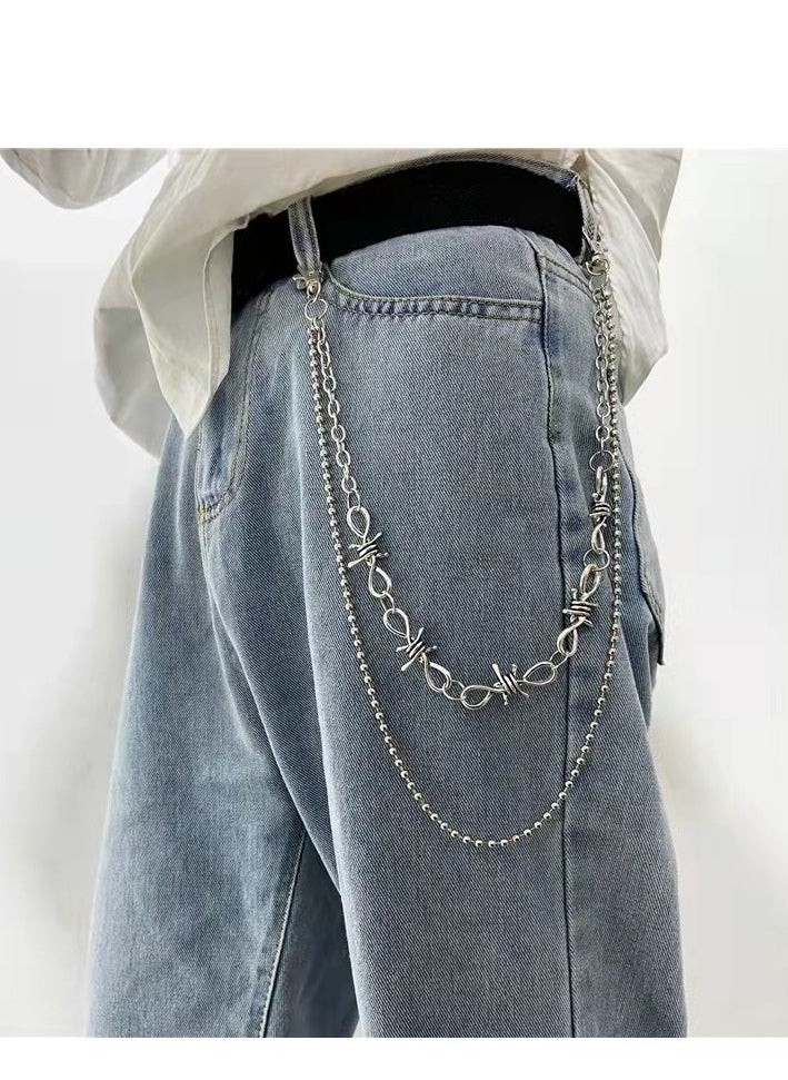 Generic - Metal trouser chains, hip hop punk trouser chains, thorns, thorns, versatile waist chains, casual pants chains, waist chains, men and women - Image 1