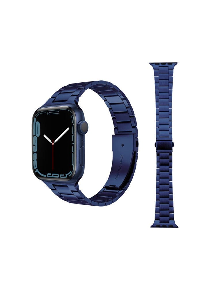 Stainless Steel Slim Triple Link Replacement Band for Apple Watch 41/40/38mm Series 7/6/SE/5/4/3
