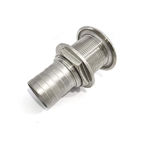 keehui 316 Stainless Steel Standard Length 1-1/2" I.D.Thru-Hull Fitting w/Nut &Gasket for Boats, Yachts, Marine - Image 3