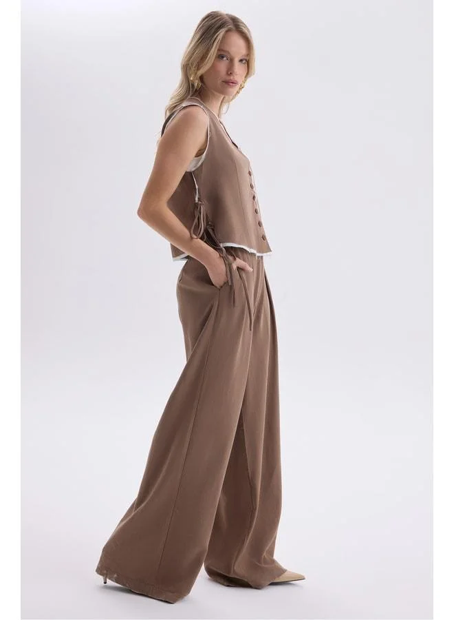 Bohemai  Shonas Strap Detail Coffee Vest and Pants Set for Women | Best Price UAE