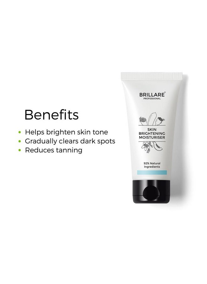 BRILLARE Professional Skin Brightening Natural Moisturiser With Lime Cavier And Papaya, Reduces Tanning, Helps In Brighten Skin Tone, 50 Ml  - Image 2