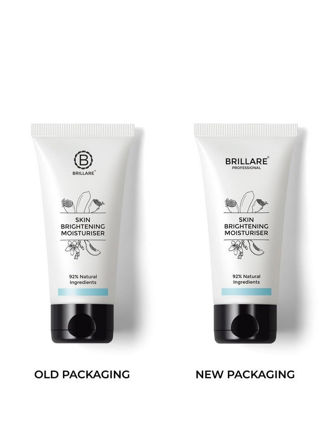 BRILLARE Professional Skin Brightening Natural Moisturiser With Lime Cavier And Papaya, Reduces Tanning, Helps In Brighten Skin Tone, 50 Ml  - Image 4